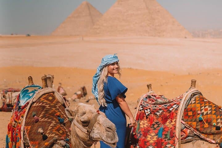 Giza All-In-One: Pyramids, Sphinx, Camel & Sunset Quad with Nile Dinner Cruise