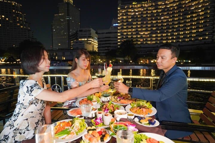 Bangkok White Orchid Dinner Cruise: Starlit Chao Phraya Dinner from ICONSIAM