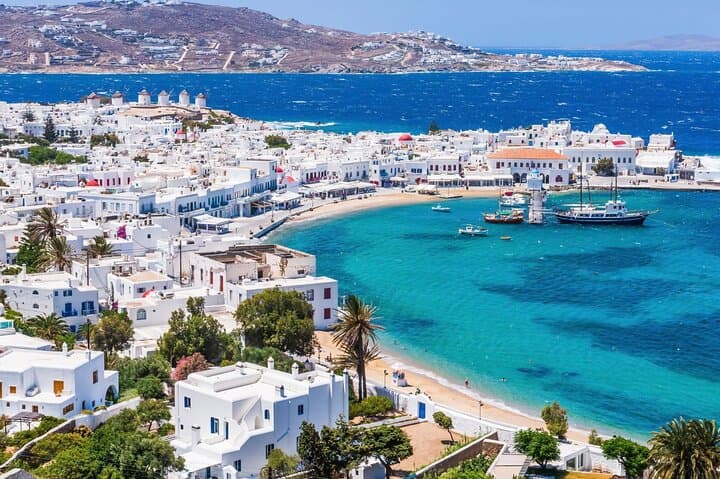 Private 4-Hour Mykonos Van & Walking Tour: Mykonos Town, Ano Mera & Kalafatis Beach photo 2