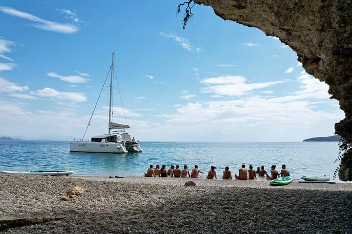 Nafplio Catamaran Full-Day Private Cruise in the Argolic Gulf