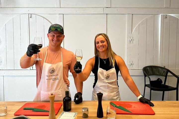 Santorini Private Cooking Class and 2-Winery Wine Tasting — 5-Hour Culinary Tour photo 2