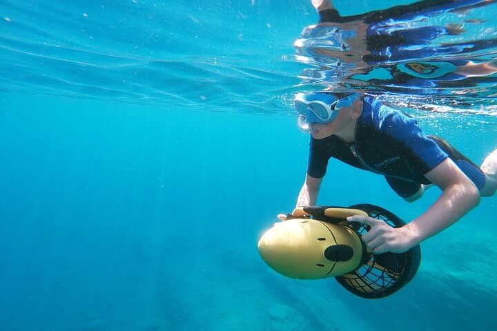 Seascooter Snorkeling in Mononaftis Bay — Heraklion Sea Scooter Tour