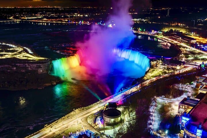Niagara Falls Evening Lights Tour: Boat Cruise, Dinner & Illumination Tower