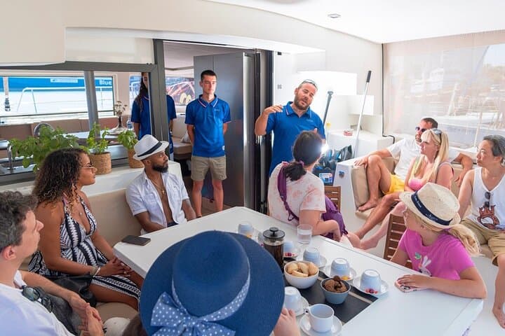 Sunset Catamaran Cruise to Kleftiko Bay, Milos — Dinner, Snorkel & SUP photo 5