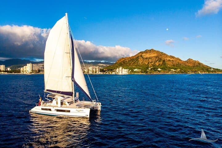 Private Waikiki Catamaran Charter: 2-Hour Luxury Sail, Snorkel & Wildlife Viewing photo 1
