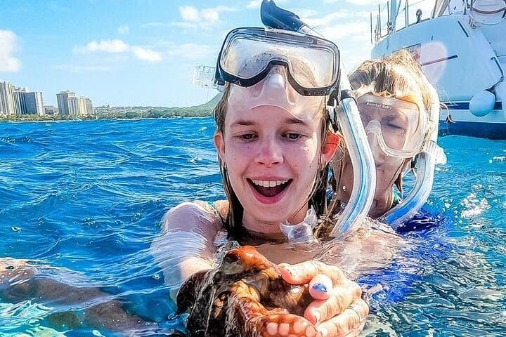 Private Waikiki Catamaran Charter: 2-Hour Luxury Sail, Snorkel & Wildlife Viewing photo 3