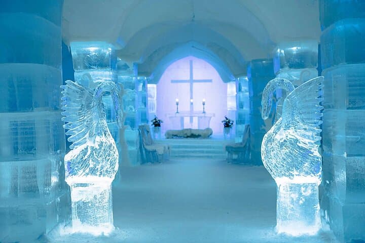 Alta Igloo Hotel Stay and Frozen Gargia Foss Waterfall Hike