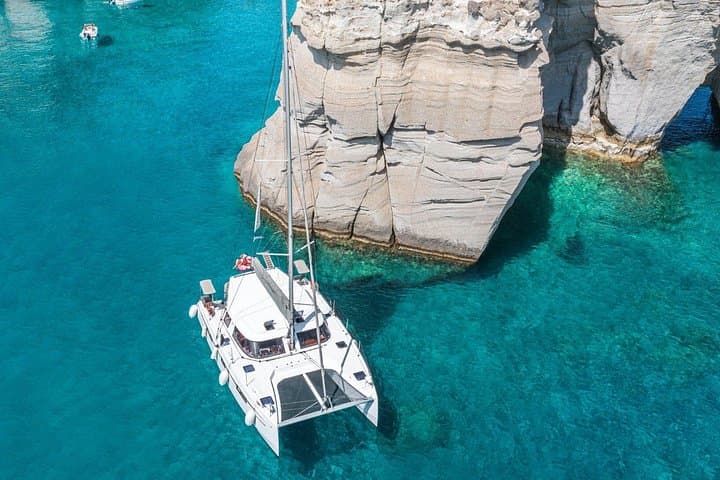 Morning Catamaran to Kleftiko Bay: Swim, Snorkel & Lunch from Adamas photo 1