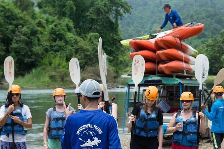 Vang Vieng Adventure: Kayaking, Cave Tubing & Zipline Day Trip