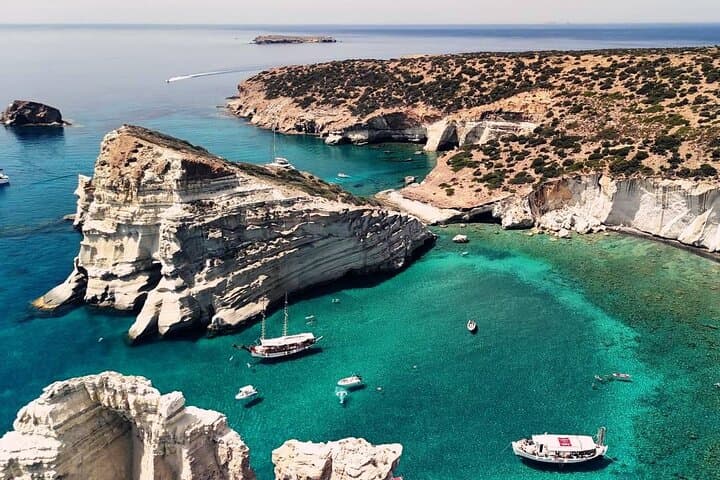 Milos Full-Day Catamaran Cruise to Kleftiko and Polyegos — Snorkel, SUP & Greek Lunch photo 3