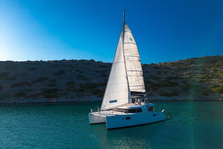 Private Half-Day Catamaran Cruise to Kleftiko Bay with Lunch from Adamantas, Milos photo 1