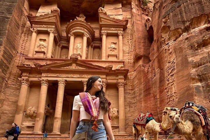One-Day Private Petra and Wadi Rum Tour from Amman — Treasury to Desert Twilight