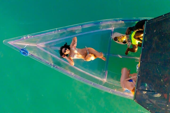 Transparent Boat Tour Antigua: Reef Explorers Glass-Bottom Experience & Beach Stop