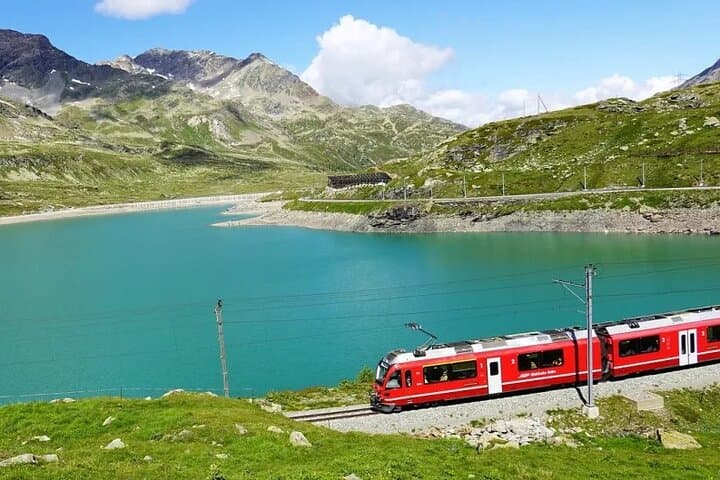 Bernina Red Train & St. Moritz Day Trip from Milan: Alpine Passes, Glaciers and Lakes photo 2