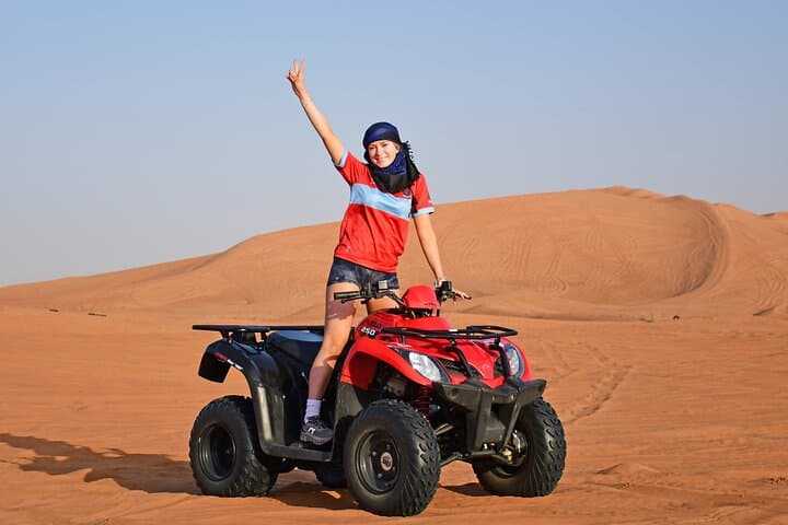 Dubai Red Dunes Safari: ATV, Camel Ride & 5-Star Desert BBQ Experience