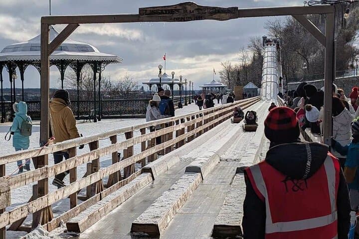 Quebec City Winter Magic Walking Tour — Funicular, Dufferin Slide & Ice Skating