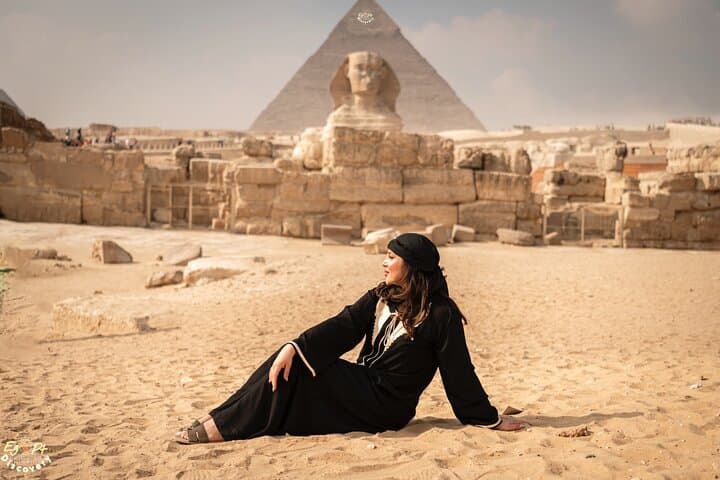 Giza Pyramids Flying Dress Photoshoot & Private Camel Ride — 4-Hour Tour photo 2