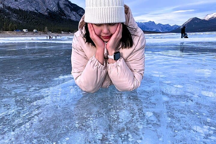 Abraham Lake Ice Bubbles, Peyto & Bow Lake Winter Tour from Banff photo 2