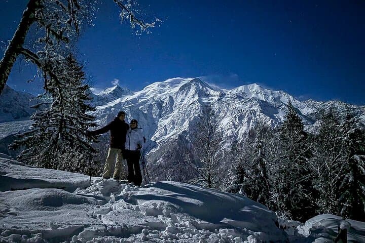 Chamonix Night Snowshoeing Under the Stars — Private Guided Tour