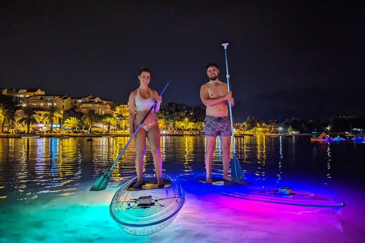 Transparent SUP Glow Tour in Split: Night Paddle on LED Boards photo 3