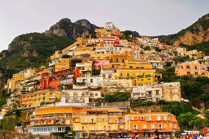 Golden Evening Drive Along the Amalfi Coast: Positano Sunset from Sorrento