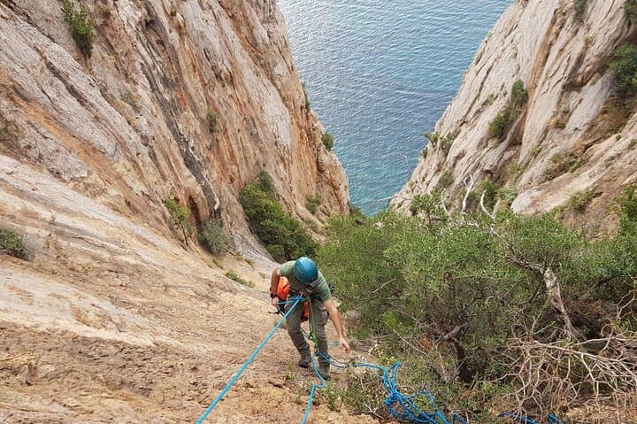 Masua Dry Canyoning at Porto Flavia Canal — Sea-Facing Abseils & Coastal Gorges