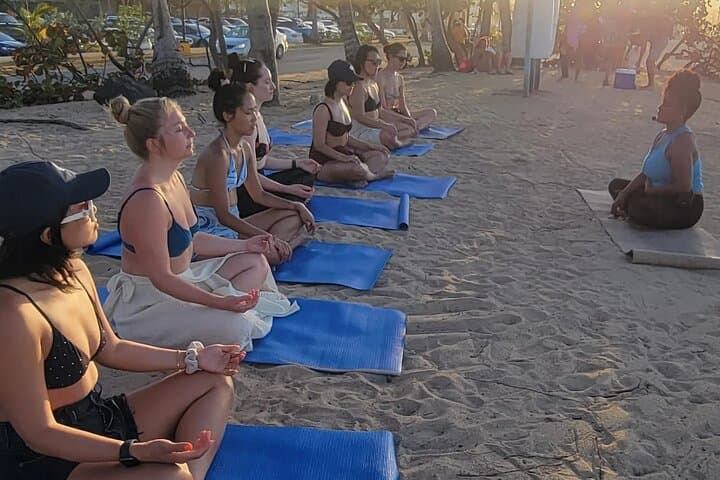 Sunset Yoga Beach Class in Puerto Rico — San Juan Evening Practice