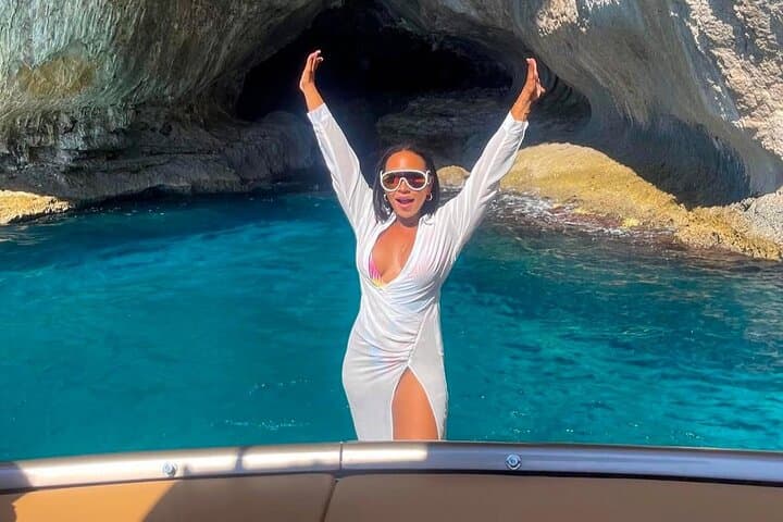 Private Capri Full-Day Boat Tour from Positano – Blue Grotto, Faraglioni & Swim Stops
