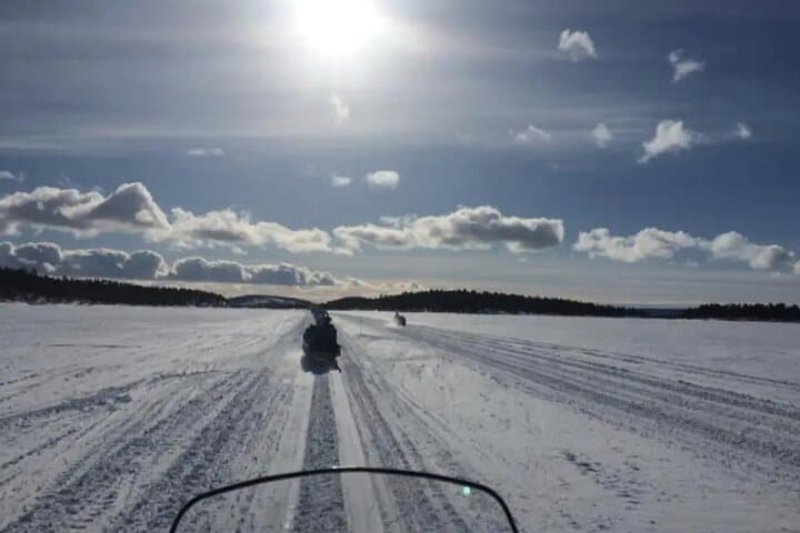 Ice Fishing on Lake Inari: Saariselkä Snowmobile & Sleigh Adventure