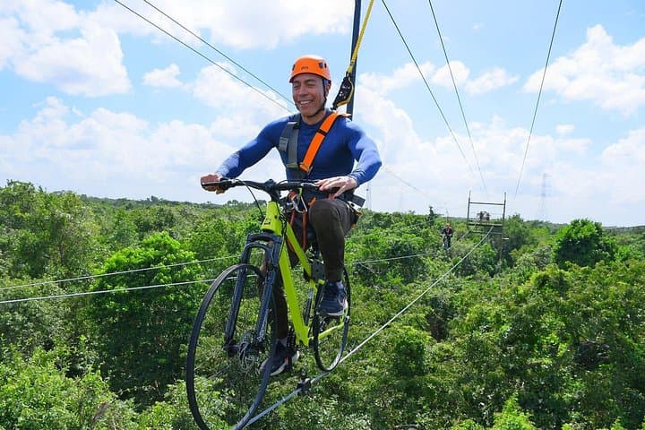 Selvatica Sky Trail Adventure: Sky Bike, Zip Lines, Tarzania & Bungee Swing in Riviera Maya photo 3