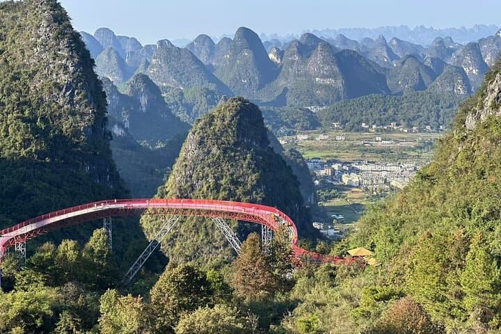 Guilin Mountains and Yulong River Bamboo Boat Day Tour