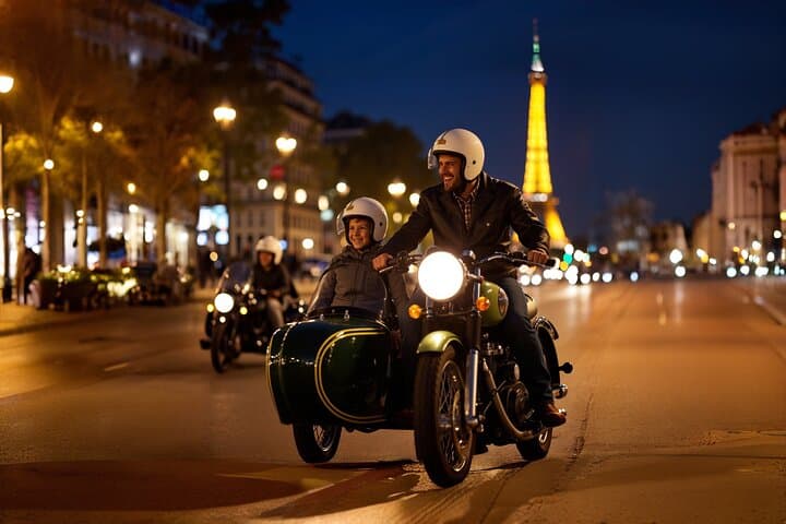 Paris by Night: Vintage Sidecar Tour with Champagne at the Eiffel Tower photo 2