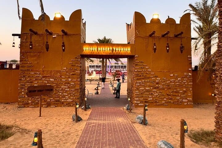 Dubai Desert Safari VIP Package: Dune Bashing, Camel Rides & Evening Shows