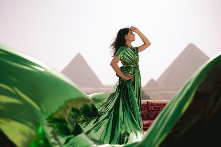 Giza Pyramids Flying Dress Photoshoot & Private Camel Ride — 4-Hour Tour photo 3