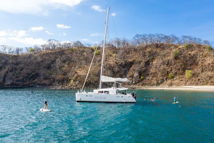 Tamarindo Private Morning Catamaran: Snorkel, Paddleboard & Open Bar Cruise
