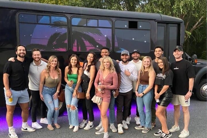 Miami Party Bus Adventure: Private Luxury Night Out with Lights & Dance Poles photo 1