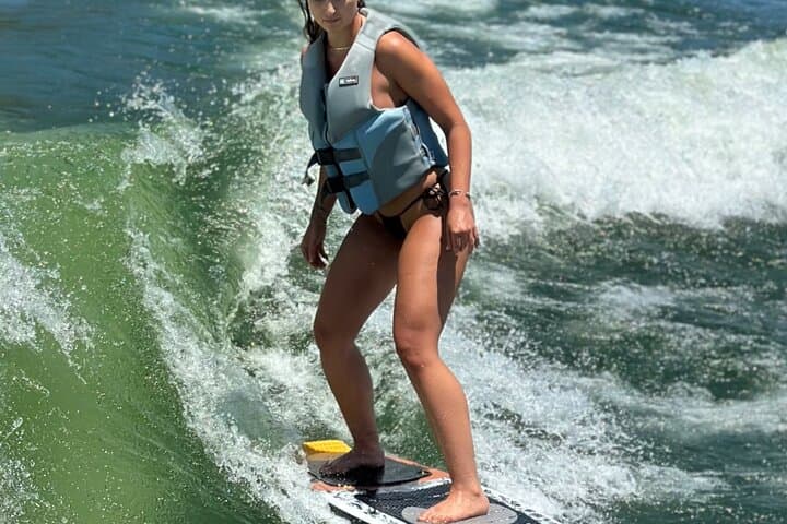 Lake Austin Wakesurfing: BYOB Captained Boat at Pennybacker Bridge photo 6