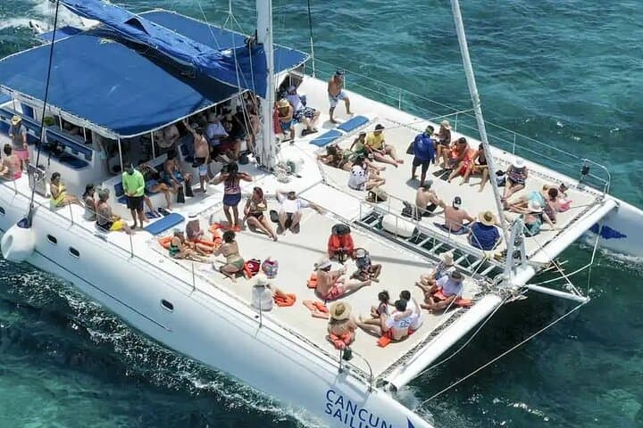 Cancun to Isla Mujeres Catamaran Snorkel & Beach Club Day Trip photo 2