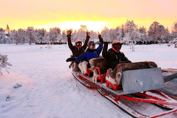 Family Snowmobile Sledge Ride in Rovaniemi — Lapland Winter Excursion photo 3