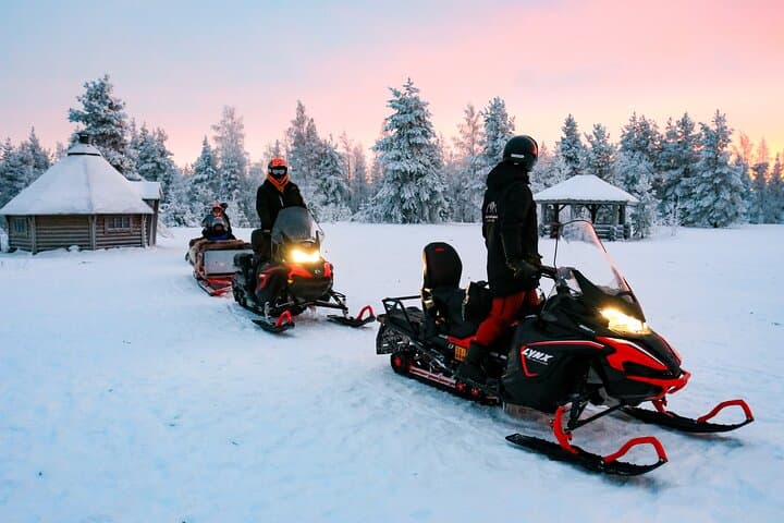 Rovaniemi Northern Lights Sledge Ride — Snowmobile-Pulled Arctic Evening Tour photo 3