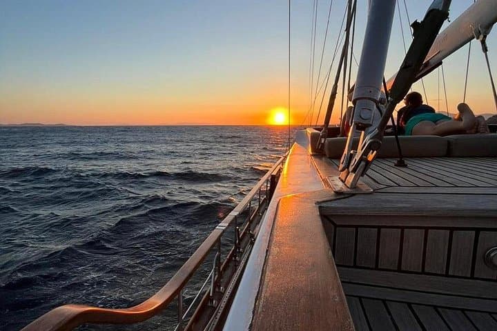 Sunset Sailing Cruise to Rhenia from Mykonos: Beach Safari, Snorkel & Dinner photo 4