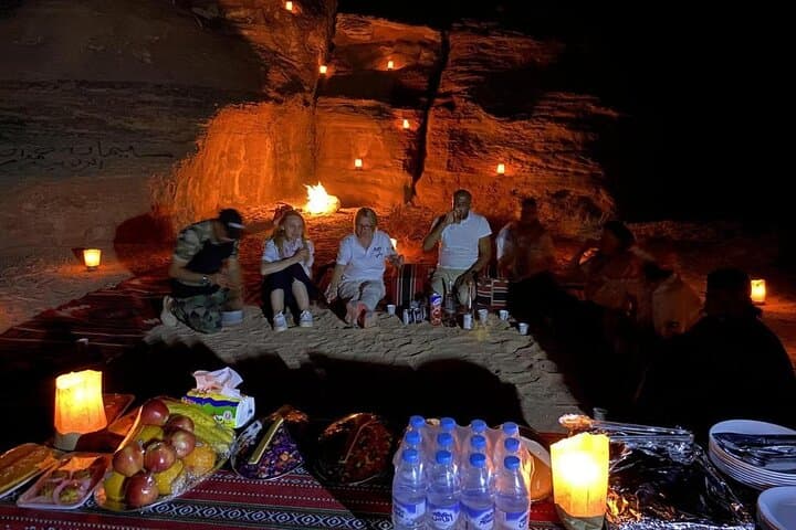 Wadi Rum Jeep Safari and Cave Camping: Overnight Bedouin Zarb Under the Stars photo 3