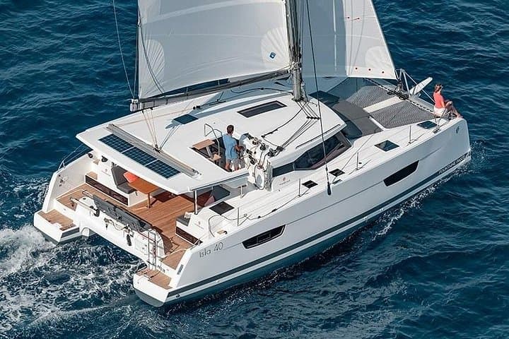 Full-Day Luxury Catamaran Cruise Around Thassos — North or South Coast