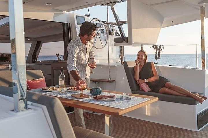 Full-Day Luxury Catamaran Cruise Around Thassos — North or South Coast photo 3