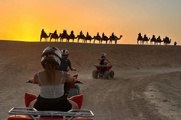 Agafay Rocky Desert Quad Bike and Camel Ride Half-Day from Marrakech