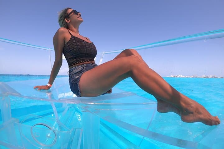 Clear Glass-Boat Tour in Cancun: See the Caribbean Through a Transparent Hull