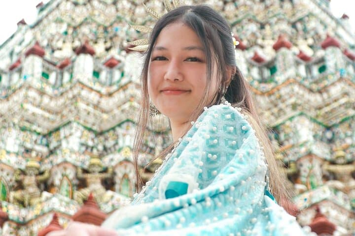 Bangkok Temple Photoshoot: Wat Arun & Wat Pho Traditional Thai Dress Tour photo 5