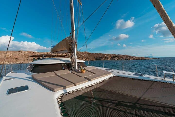 Sunset Sail to Rhenia: Mykonos Private Catamaran with Dinner & Open Bar photo 4