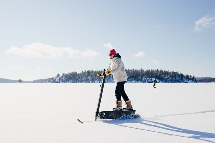 Private Electric Snow Scooter Safari and Ice Fishing at Sahanlahti, Puumala photo 5