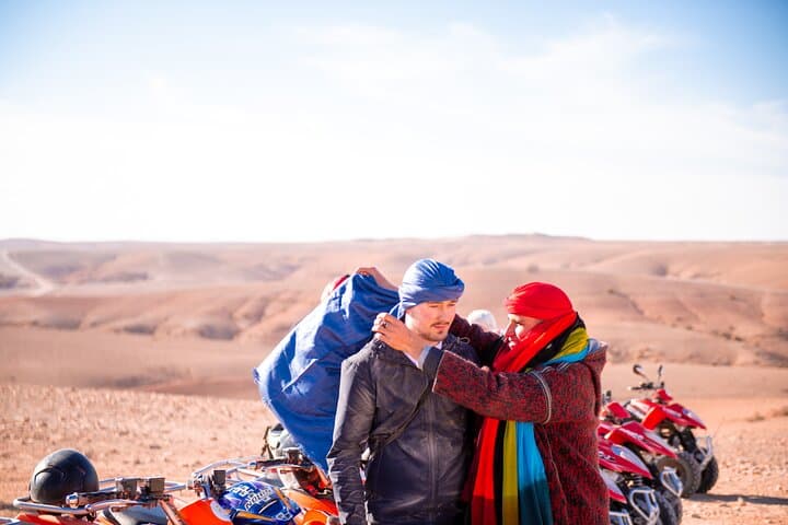 Agafay Desert Quad and Camel Evening: Sunset Rides, Atlas Views & Moroccan Dinner photo 3